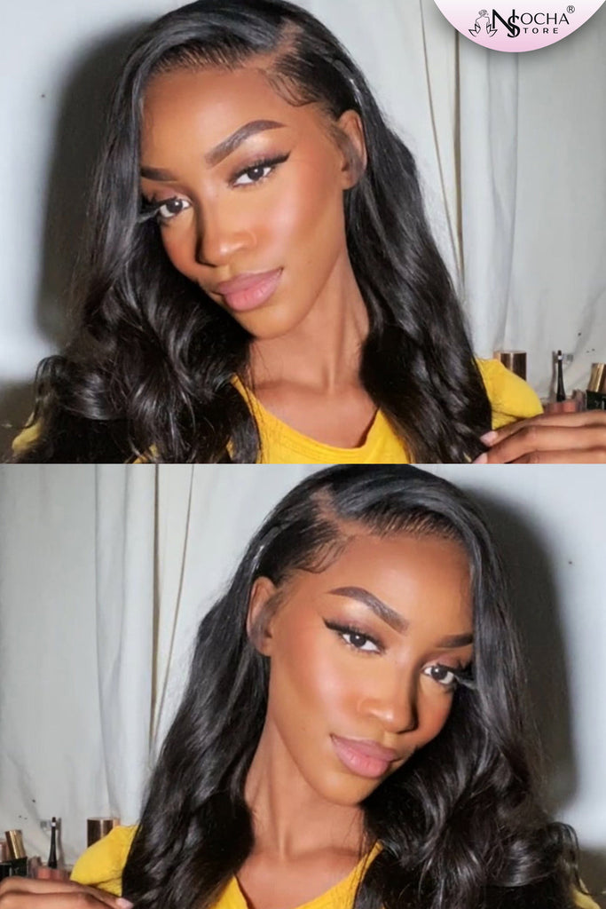NochaStore Body Wave HD Lace Front Human Hair Wig