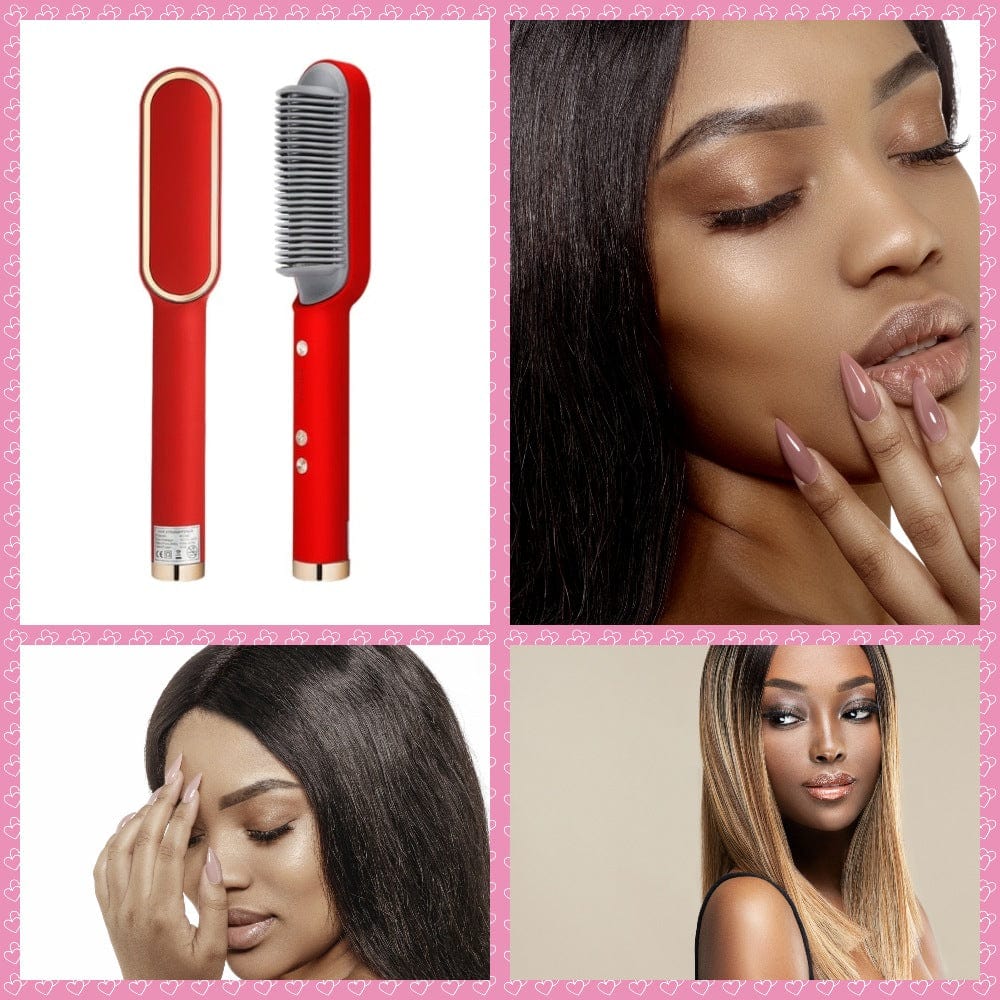 NochaStore Hair Iron Accessories Hot Comb Fast Heating Brush Hair Straightener