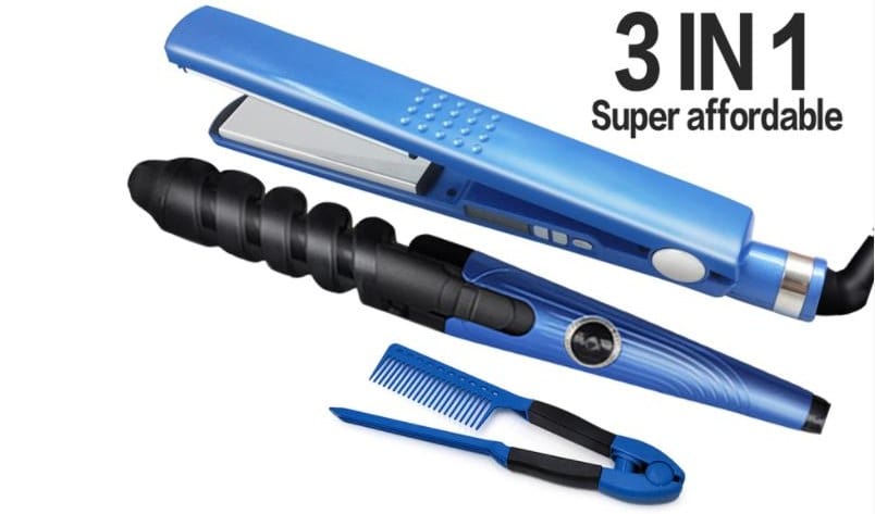 NochaStore 3 in 1 Babyliss Pro Hair Curling and Straightener
