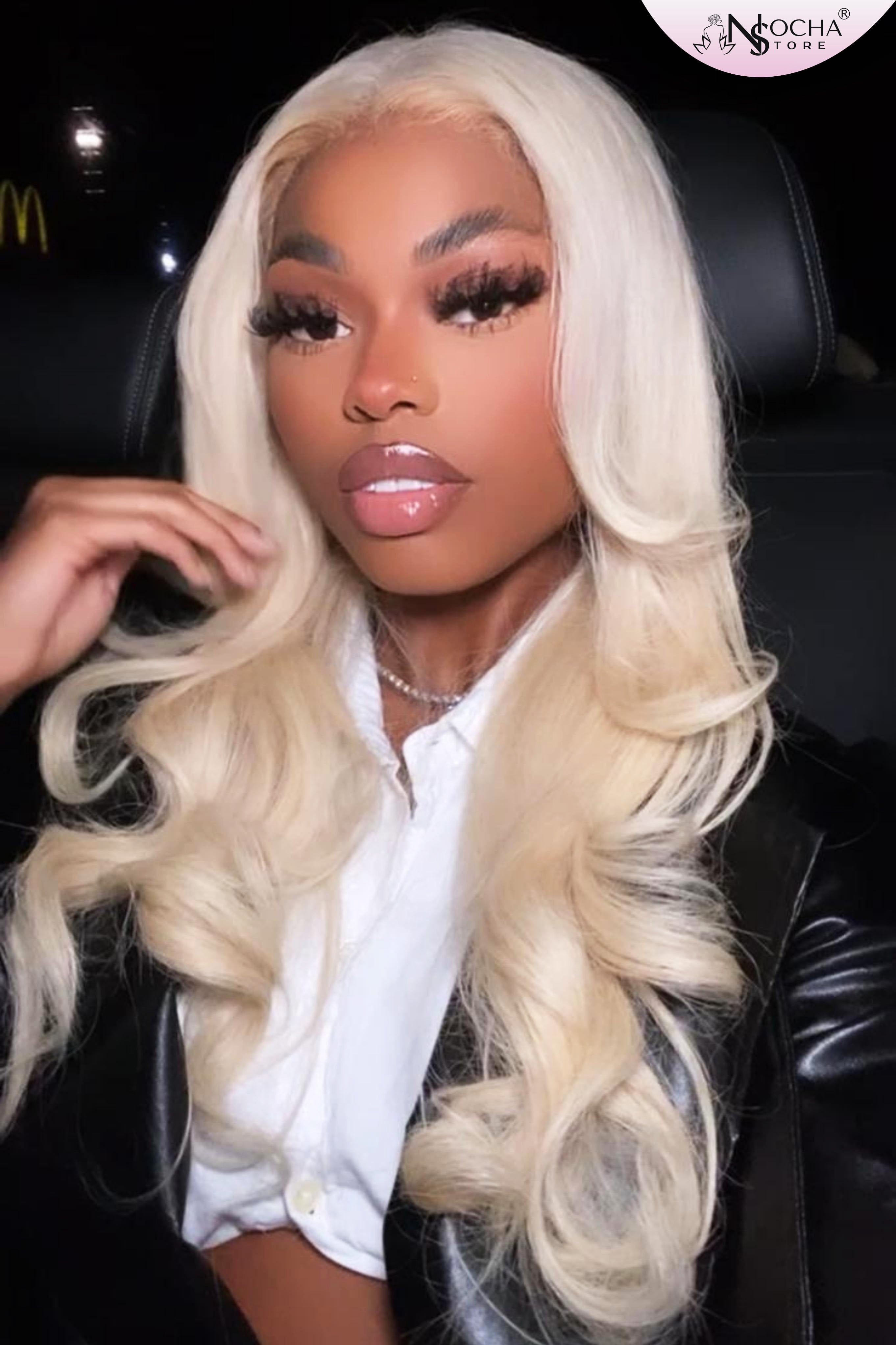 Nocha HD Lace Front Closure #613 Blonde Body Wave Human Hair Wigs