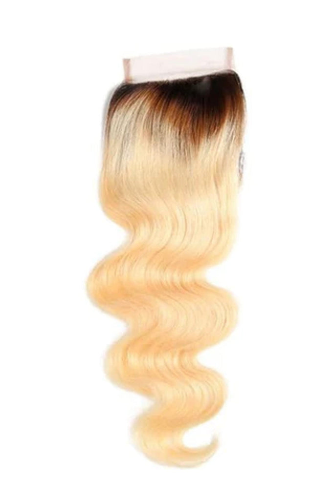 NochaStore Blonde and Natural Body Wave Brazilian Lace Closure