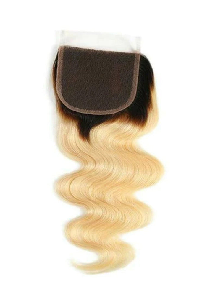 NochaStore Blonde and Natural Body Wave Brazilian Lace Closure
