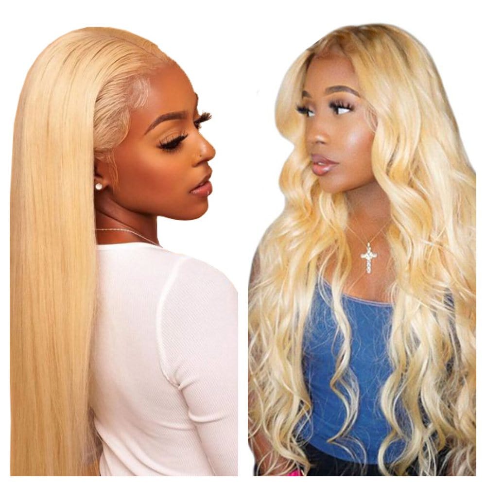 NochaStore Body Wave Straight Blonde Lace Closure Human Hair