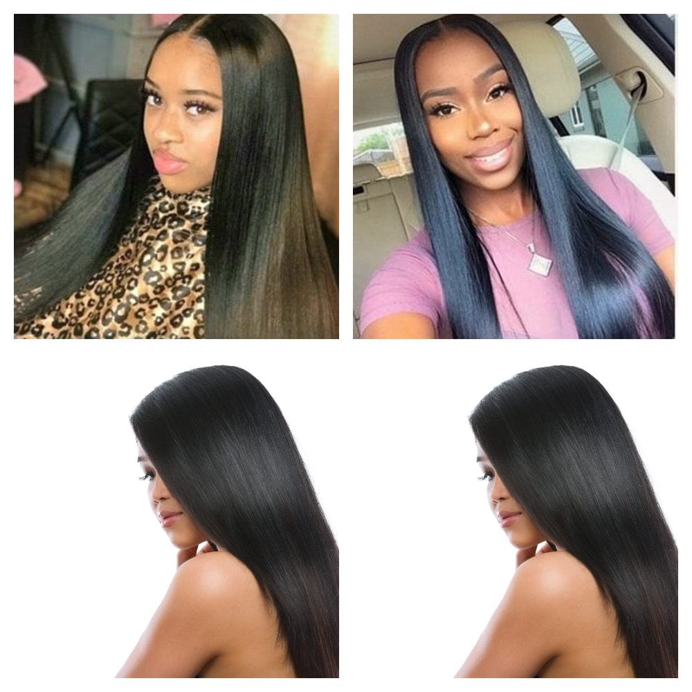 NochaStore Brazilian Straight Bundle Human Hair with Closure
