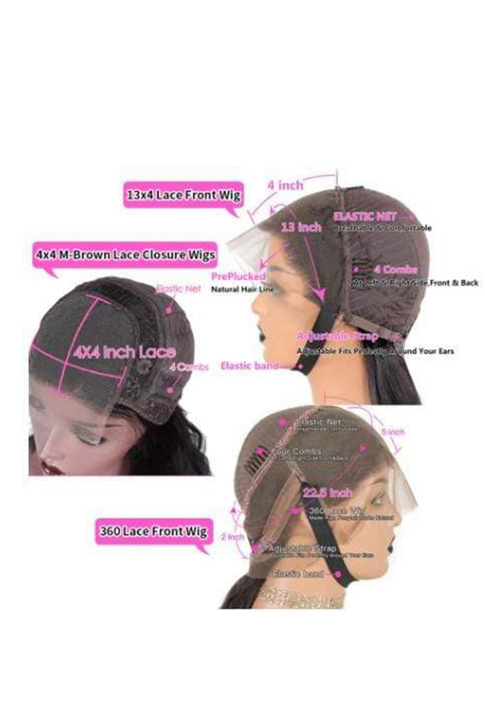 NochaStore Curly Lace Closure Wig Brazilian Virgin Human Hair