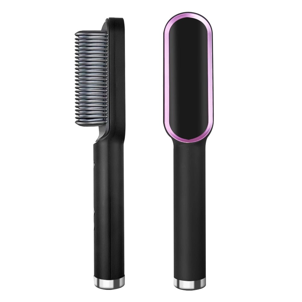 NochaStore Hair Iron Accessories BLACK / UK Hot Comb Fast Heating Brush Hair Straightener