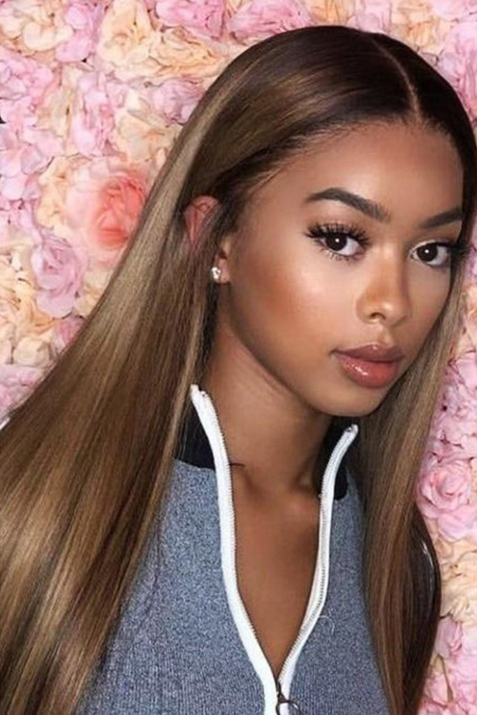 NochaStore Hair Styling Products Ombre Blonde Straight Human Hair Bundles