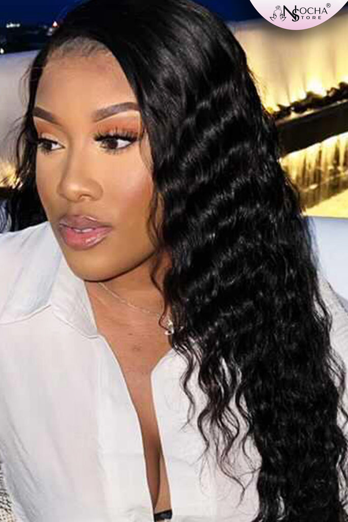 NochaStore HD Lace Closure Water Wave Brazilian Virgin Hair Wig