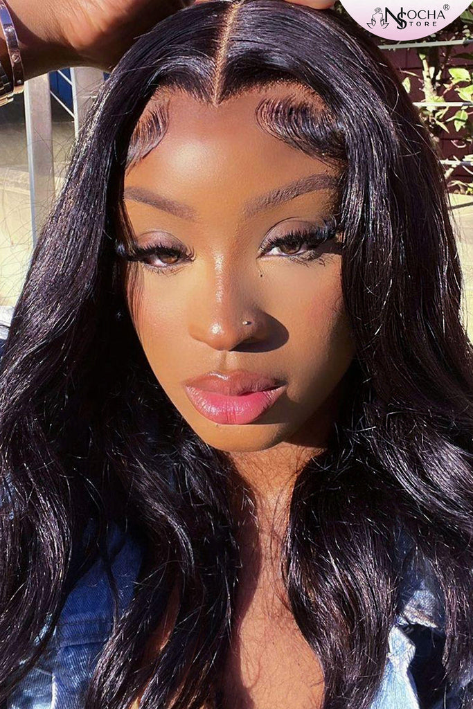 NochaStore HD Lace Closure Wig Body Wave Lace Human Hair Wig