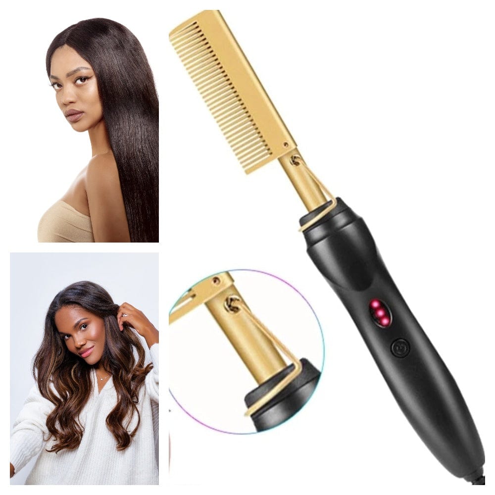 NochaStore Health & Beauty Electric Hot Comb Hair Curler and Straightener