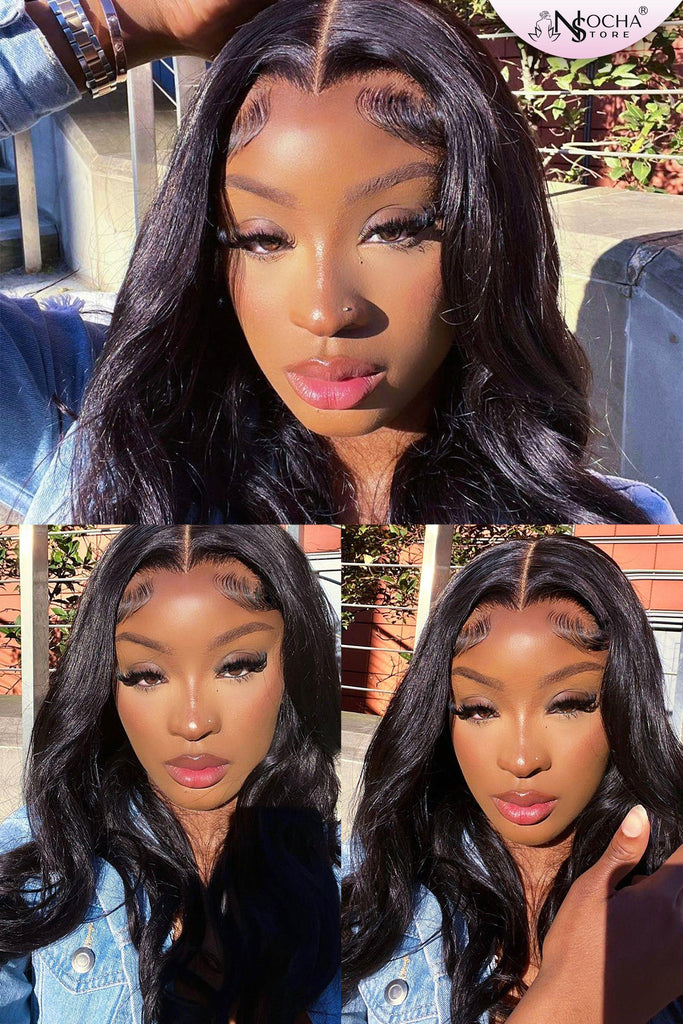 NochaStore Nocha HD Lace Closure Wigs Body Wave Lace Human Hair