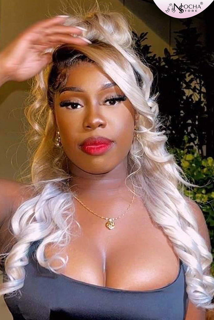 NochaStore Nocha HD Lace Front Closure #613 Blonde  Body Wave  Human Hair Wigs