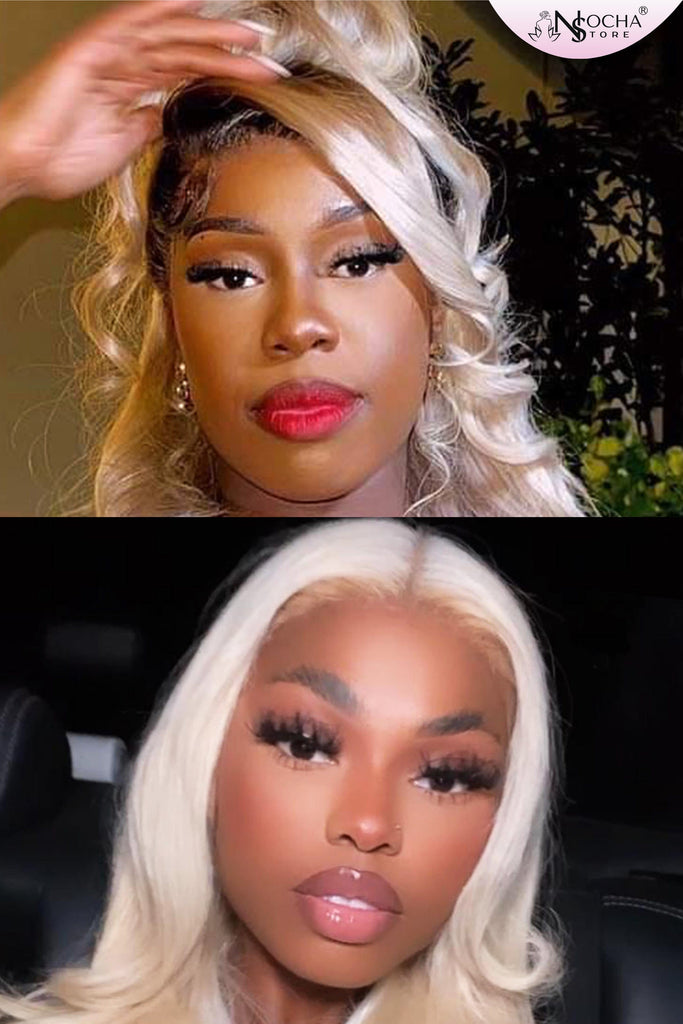 NochaStore Nocha HD Lace Front Closure #613 Blonde  Body Wave  Human Hair Wigs