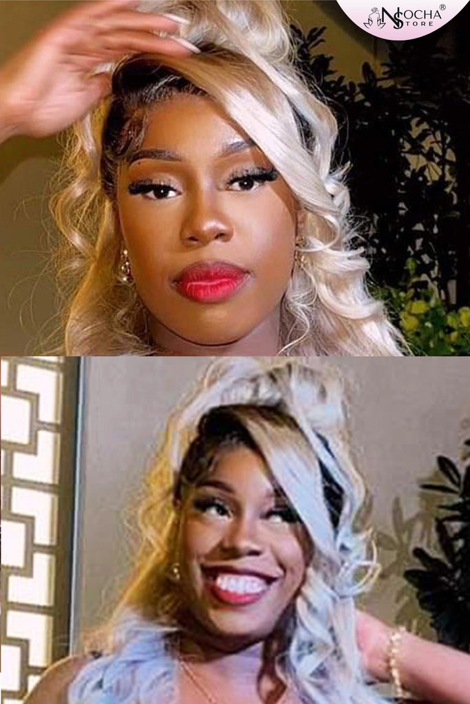 NochaStore Nocha HD Lace Front Closure #613 Blonde  Body Wave  Human Hair Wigs