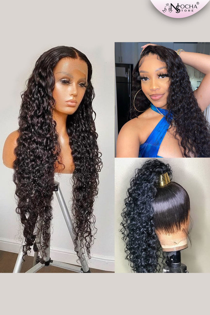 NochaStore Nocha Water Wave HD Lace Front Wigs Human Hair