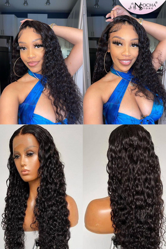 NochaStore Nocha Water Wave HD Lace Front Wigs Human Hair