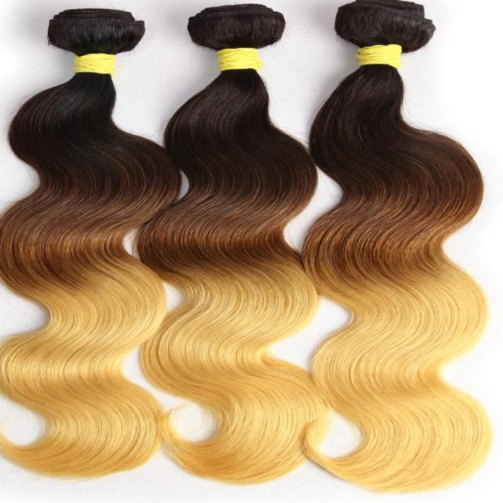 NochaStore Ombre blonde Body Wave Bundle Human Hair