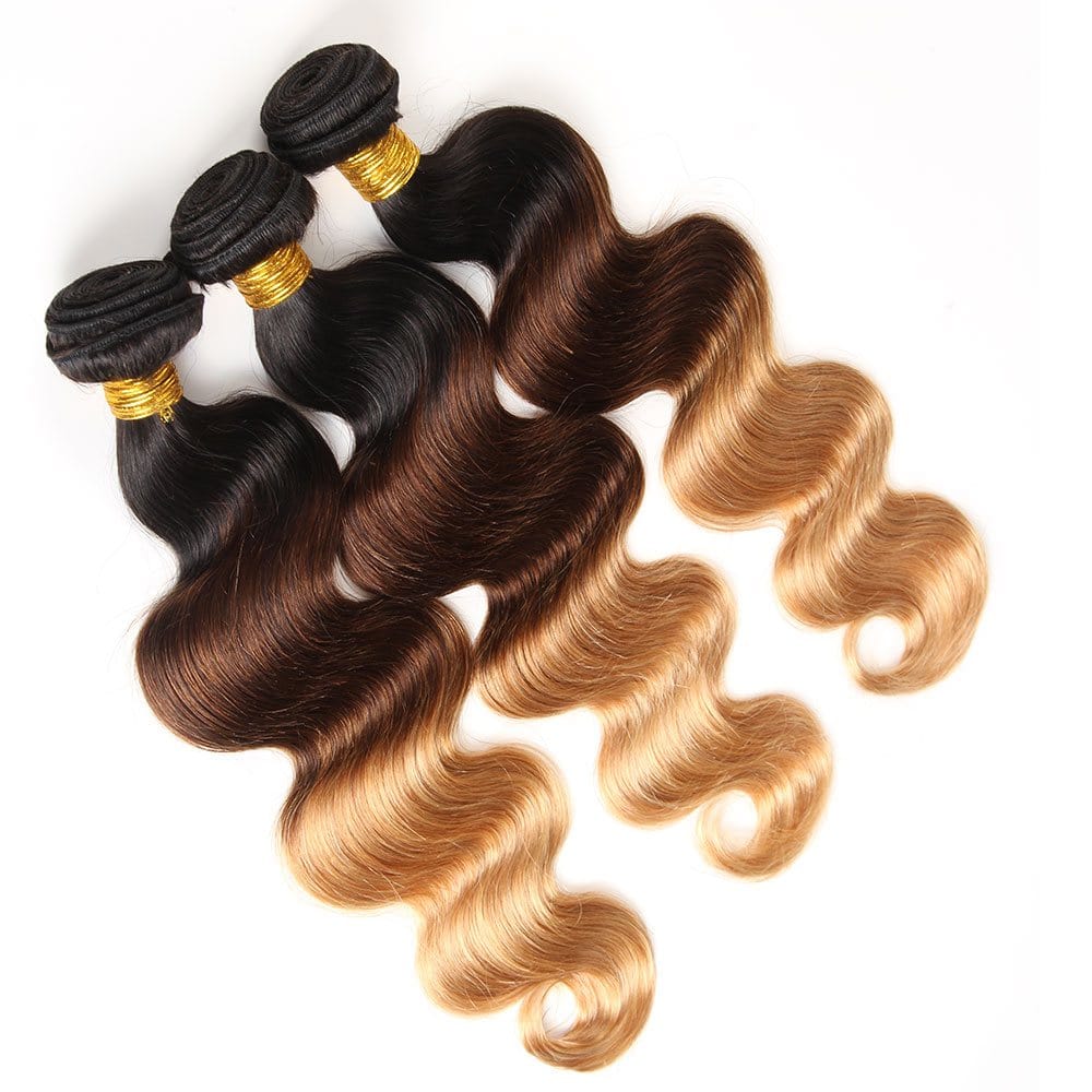 NochaStore Ombre blonde Body Wave Bundle Human Hair