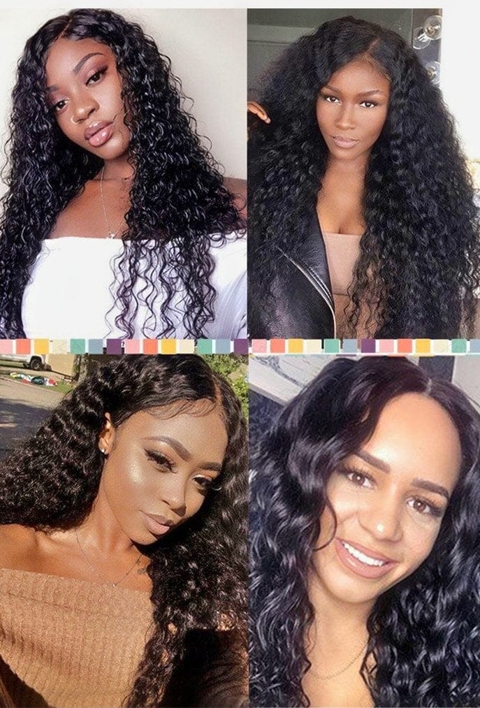 NochaStore Water Wave Bundle Brazilian Hair with Closure